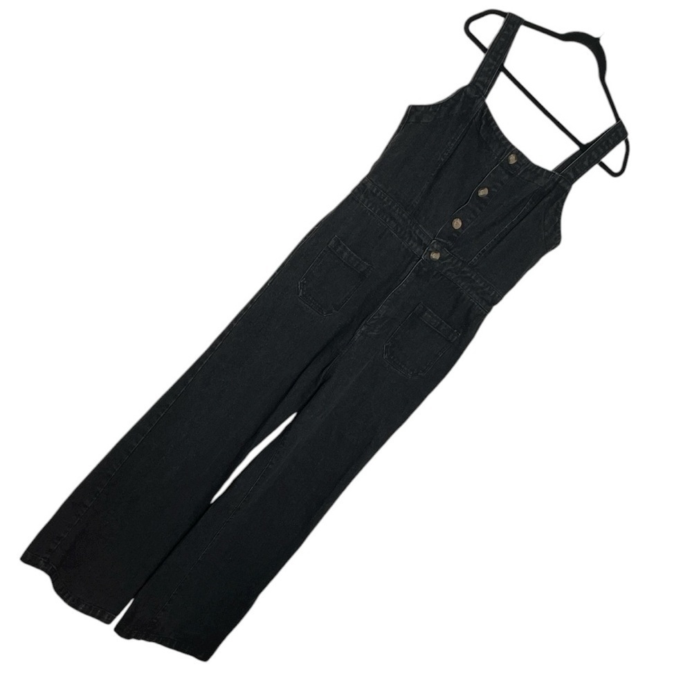 NWT Whimsy + Row Grace Jumpsuit Black Wash Denim - Picture 5 of 13